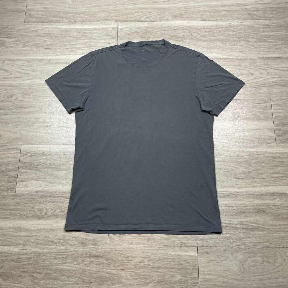 Marine Layer Shirt Mens Large Gray Supima Cotton Basic Short Sleeve